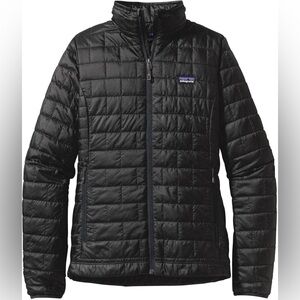 Patagonia Size M Packable Wind & Water Resistant Nano Puff Jacket - Black